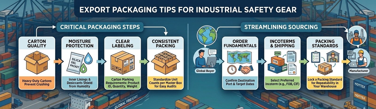 Export Packaging Tips for Industrial Safety Gear
