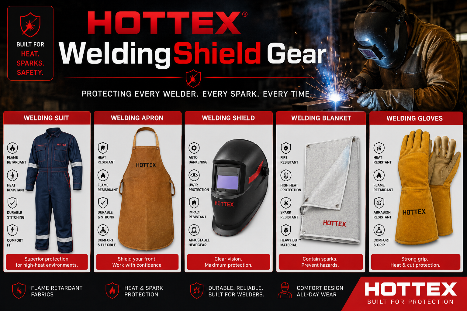 HOTTEX Welding Shield Gears