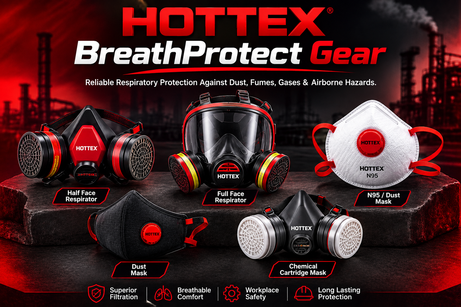 HOTTEX Breath Protect Gears