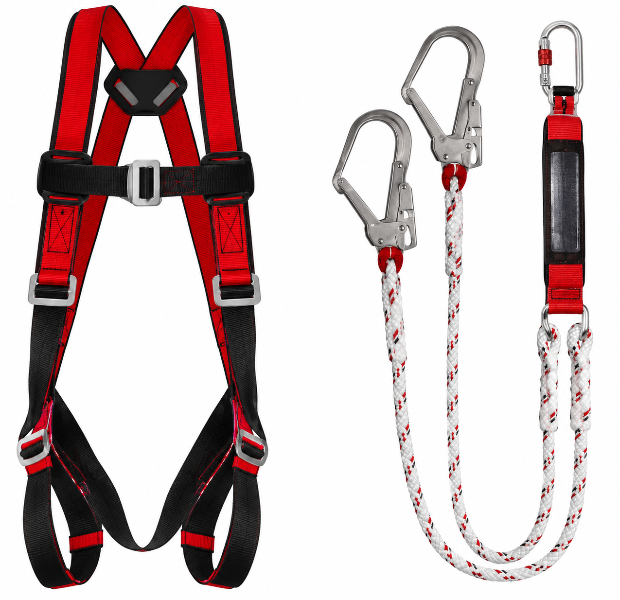 Full Body Harness with Twin Rope Lanyard & Energy Absorber