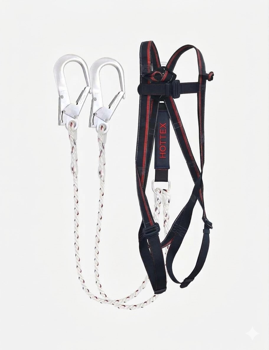 Full Body Harness with Twin Rope Lanyard & Energy Absorber